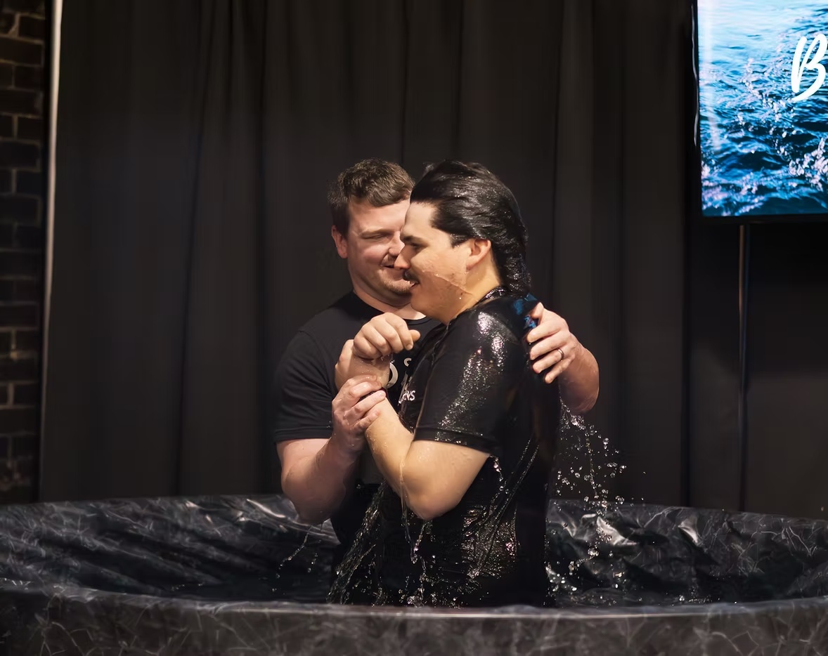 A baptism at Connection Church Athens